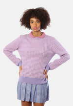 Lade das Bild in den Galerie-Viewer, Tweed Merino Pullover With Pearl Collar
