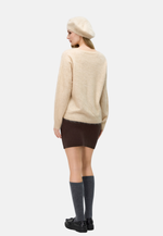 Lade das Bild in den Galerie-Viewer, Brushed Silk Cashmere V - Neck Sweater
