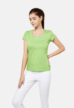 Load image into Gallery viewer, Posh Women&#39;s Cotton U Sharp Slim Fit T-Shirt (135g)
