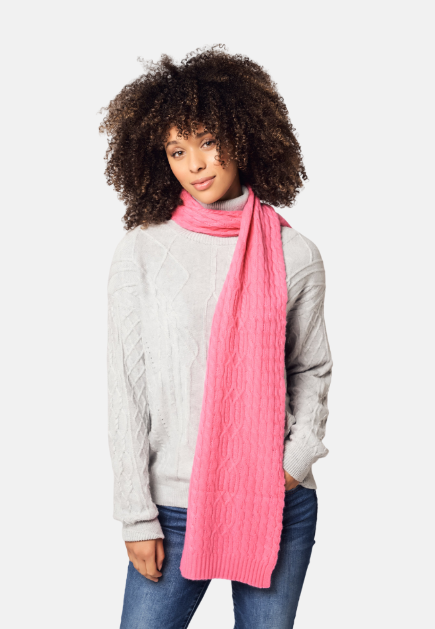 Diamond Knit Turtleneck Cashmere Sweater