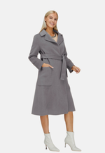 Load image into Gallery viewer, Relaxed Cashmere Blend Coat with Belt
