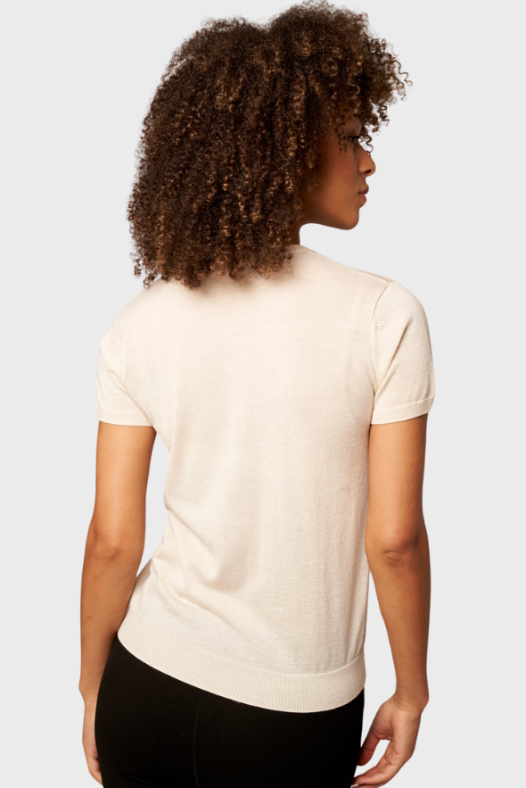 Silk Cashmere V-Neck T-Shirt