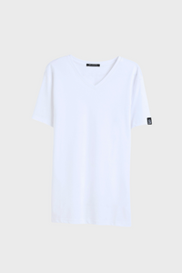 Grand V-Neck Mercerized Cotton T-Shirt636073385230578