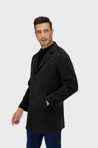 Slick Single-Breasted Wool Blend Coat3036068022321394