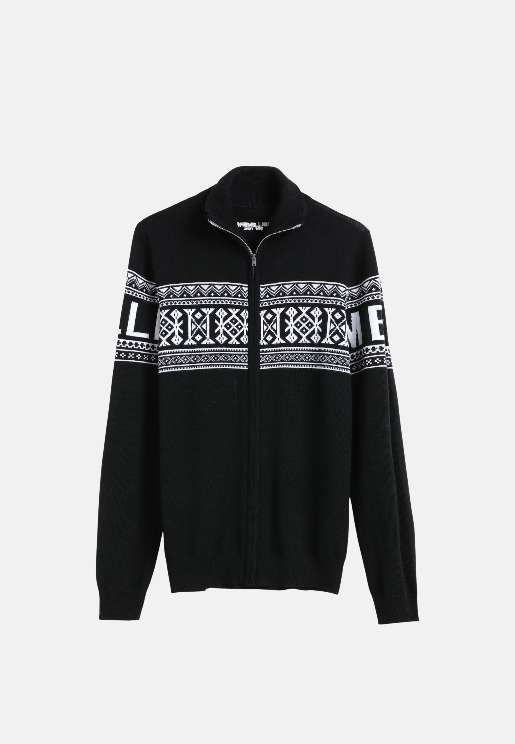 Unisex Vintage Sweden Design Full Zipped Cardigan