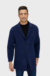 Slick Single-Breasted Wool Blend Coat3236068022550770