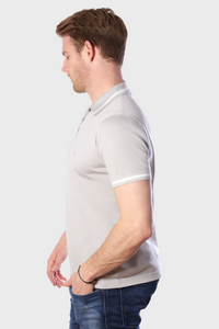 Tencel Polo Shirt with Stripe Detail336073426977010