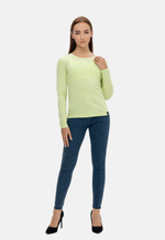 Load image into Gallery viewer, Long Sleeve Crew Neck Mercerized Cotton Women T-Shirt
