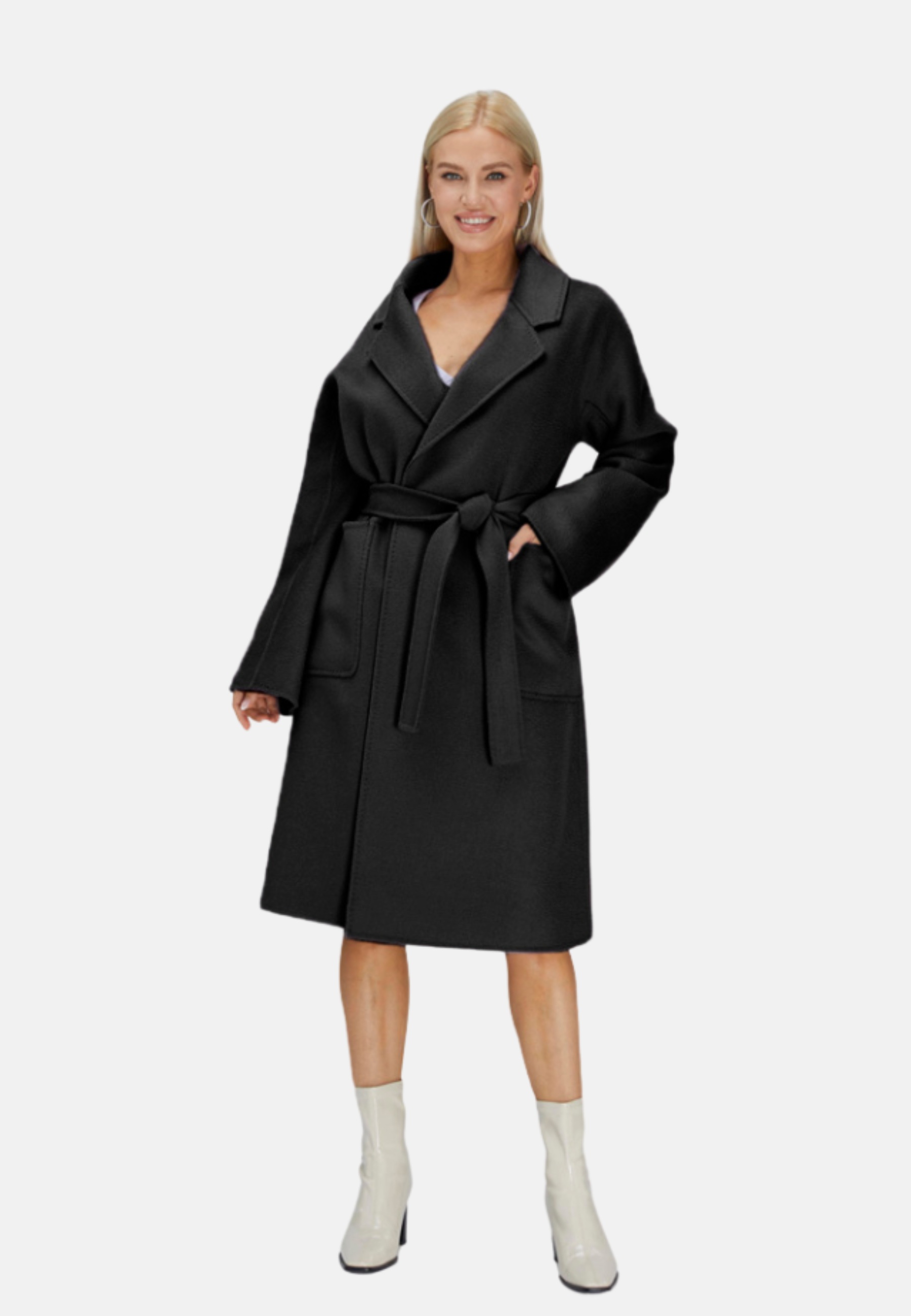Belted Merino Overcoat