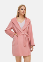 Load image into Gallery viewer, Women&#39;s Wool Hooded Coat
