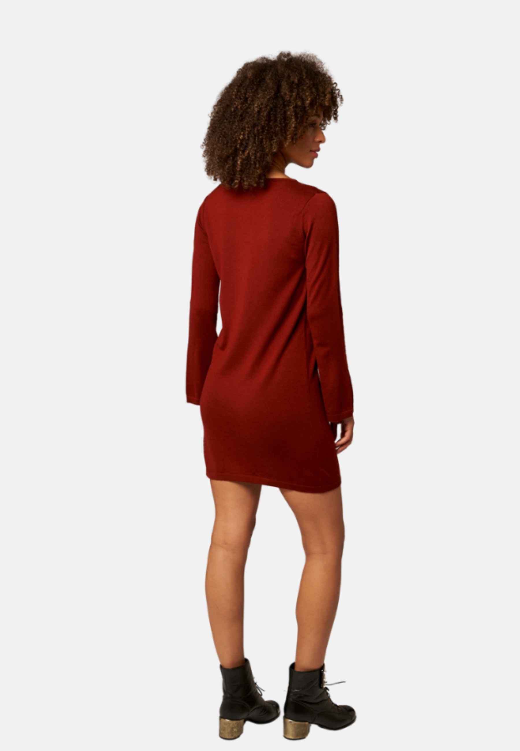 Wide Sleeved SuperFine Merino Wool Dress