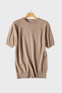 Trendy Short-Sleeve Cashmere Top3036083304005874