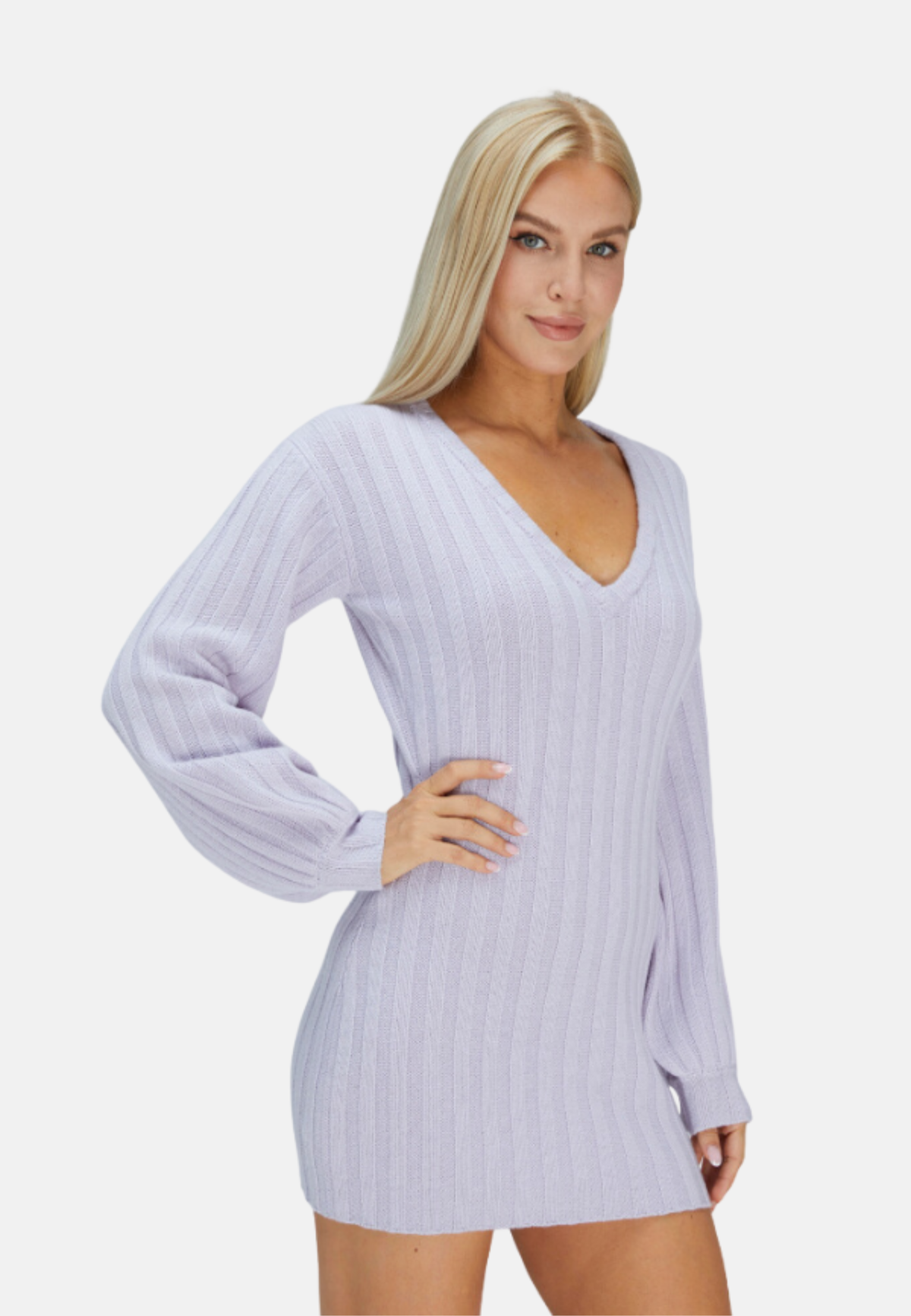 Robe pull courte en cachemire et laine mérinos