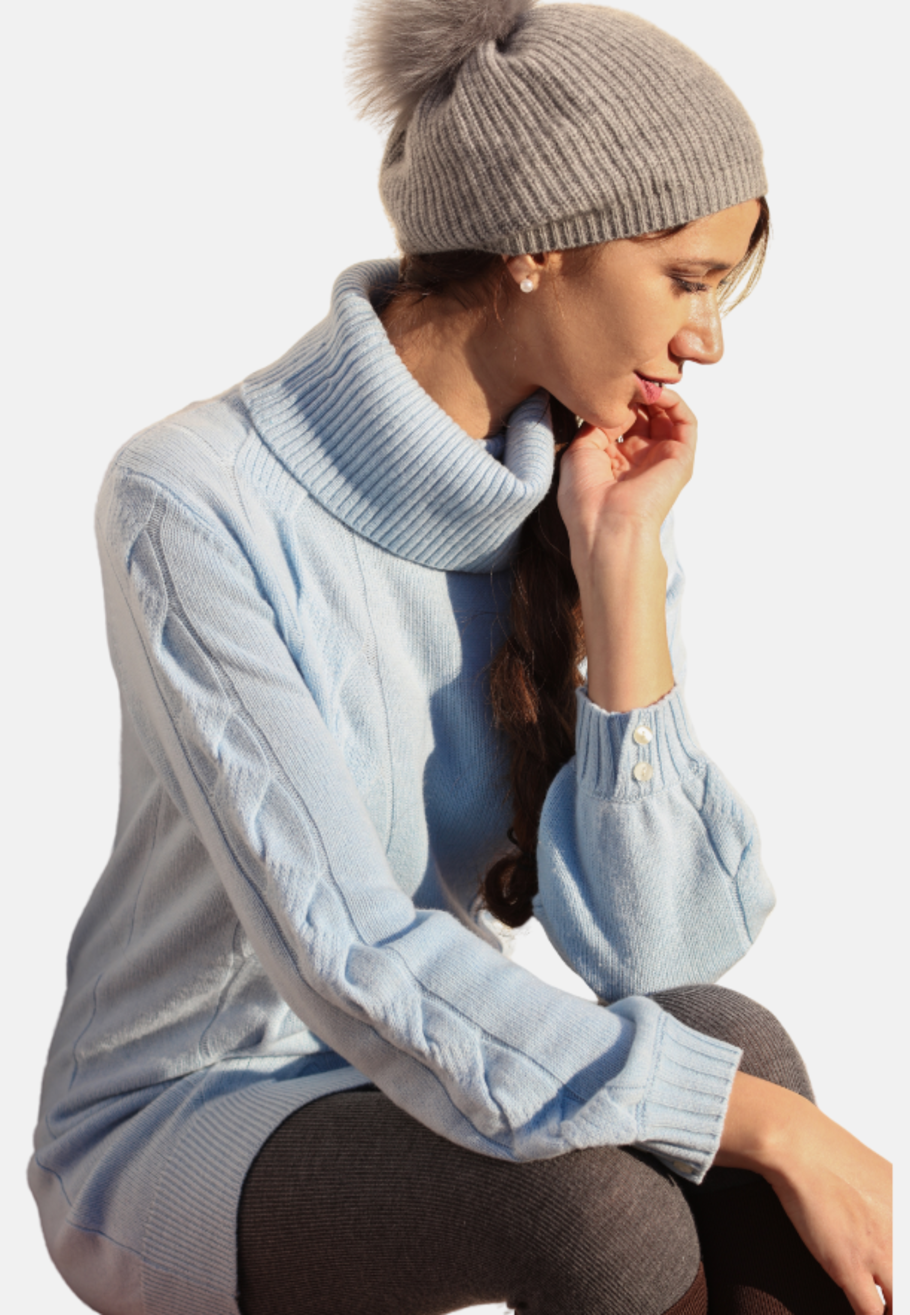 Cashmere Turtleneck Mini-Sweater