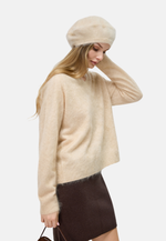Lade das Bild in den Galerie-Viewer, Brushed Silk Cashmere V - Neck Sweater
