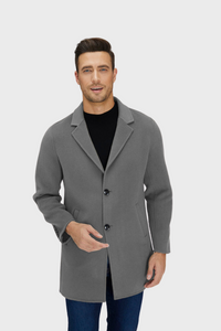 Slick Single-Breasted Wool Blend Coat3336068022223090