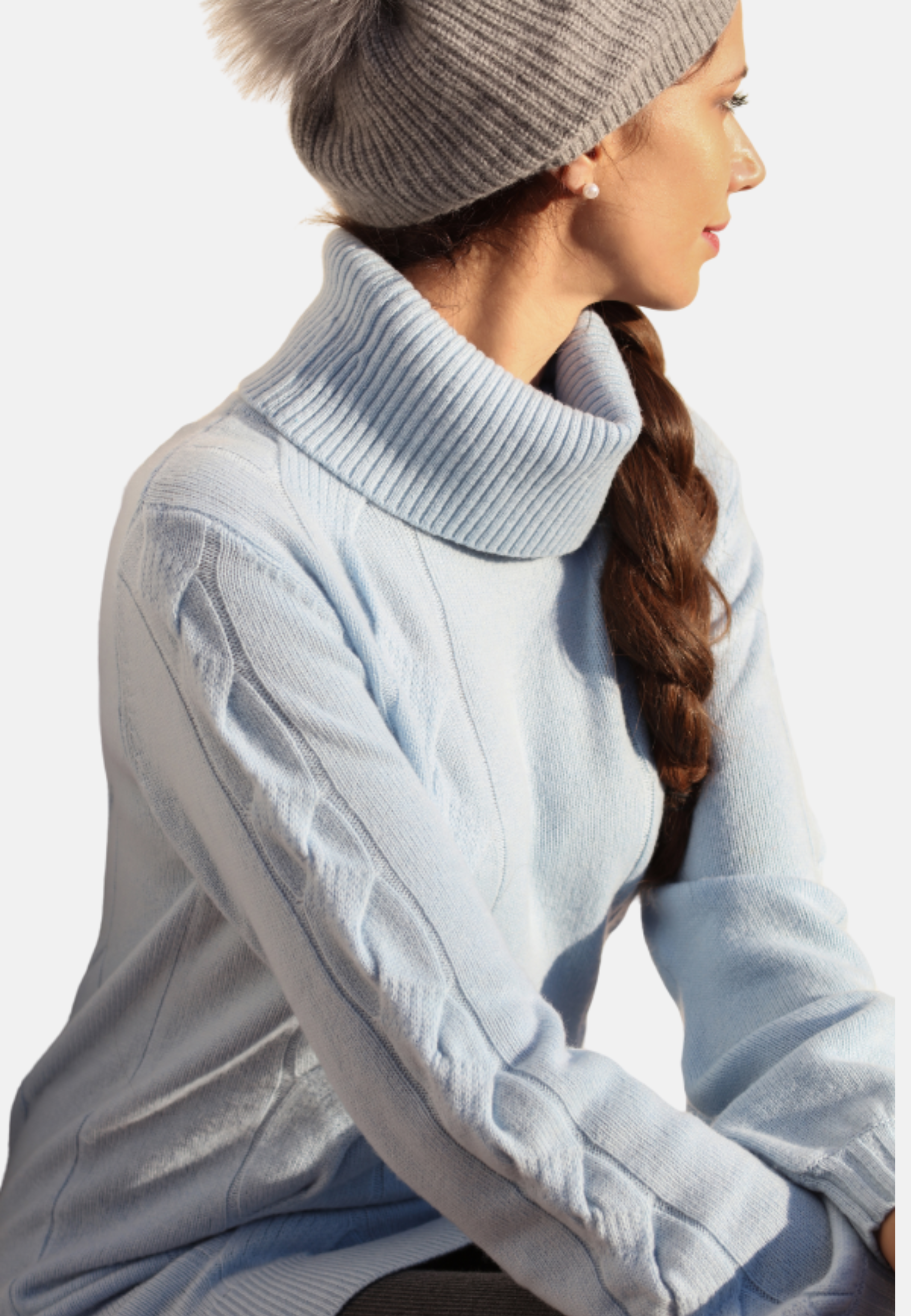 Cashmere Turtleneck Mini-Sweater