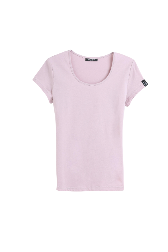 Posh Women's Cotton U Sharp T shirt ( 135g)