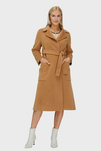 Relaxed Cashmere Blend Coat with Belt435782611730674