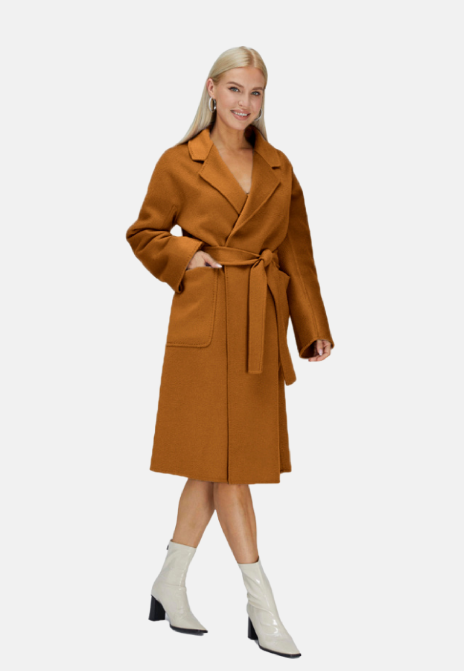 Belted Merino Overcoat