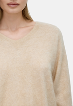 Lade das Bild in den Galerie-Viewer, Brushed Silk Cashmere V - Neck Sweater
