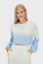 Load image into Gallery viewer, Polar Bear Cropped Cashmere Sweater
