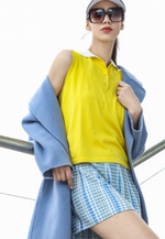 Lade das Bild in den Galerie-Viewer, Cotton Cashmere Sleeveless Polo Shirt
