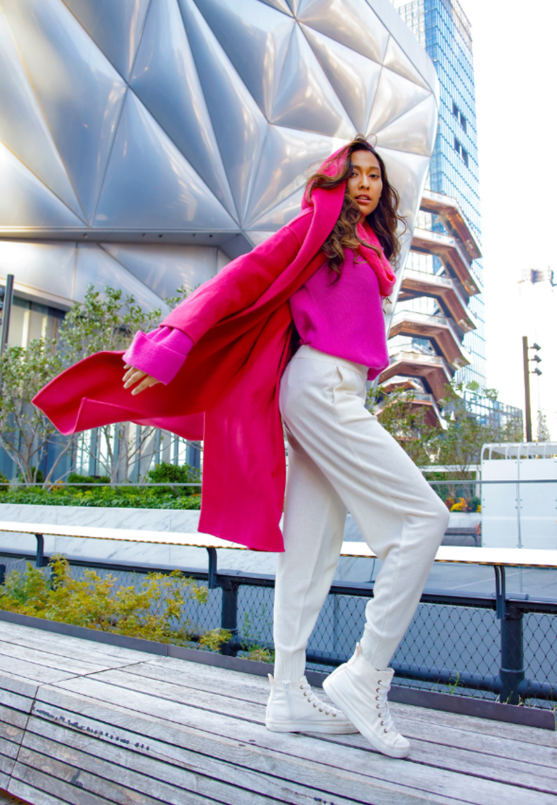 Merino Overcoat With Hoodie