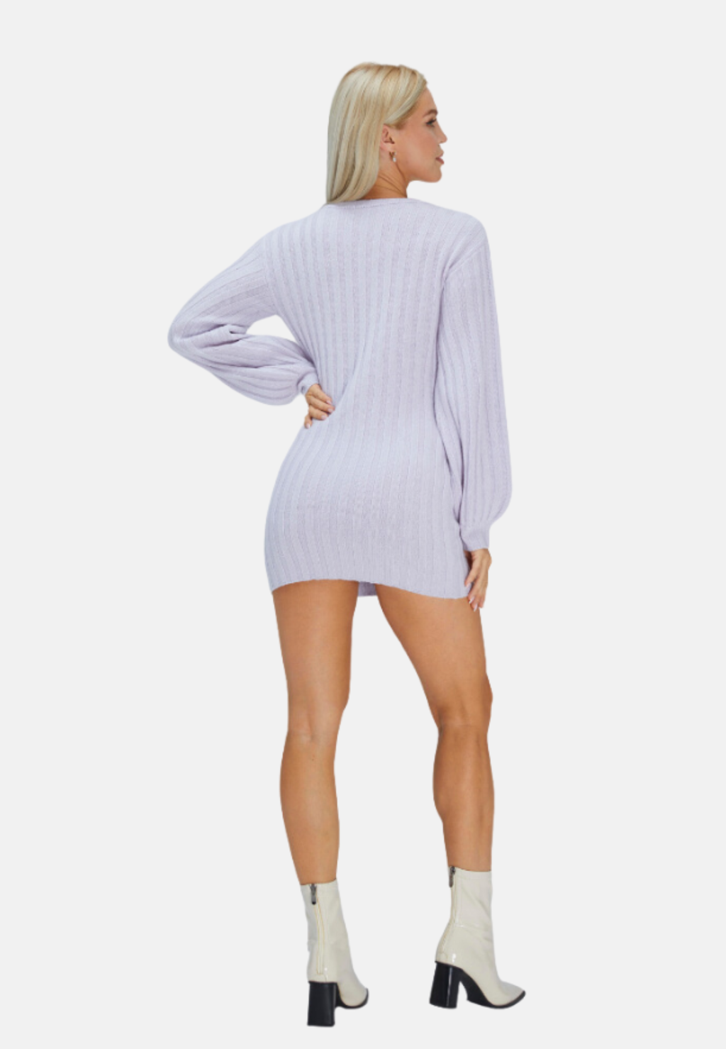 Robe pull courte en cachemire et laine mérinos