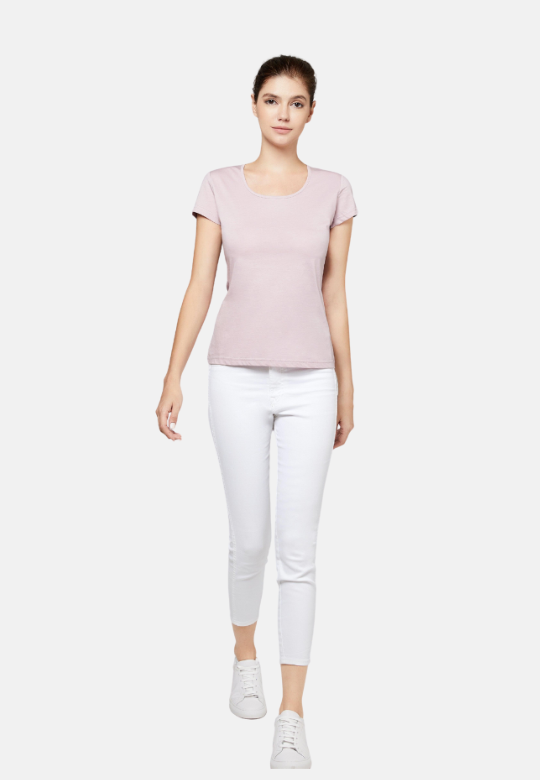 Posh Women's Cotton U Sharp Slim Fit T-Shirt (135g)