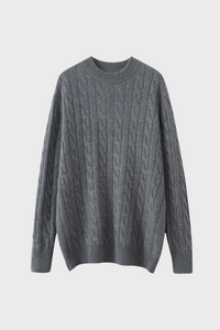 Rich Cable-Knit Cashmere Sweater2636084446953714