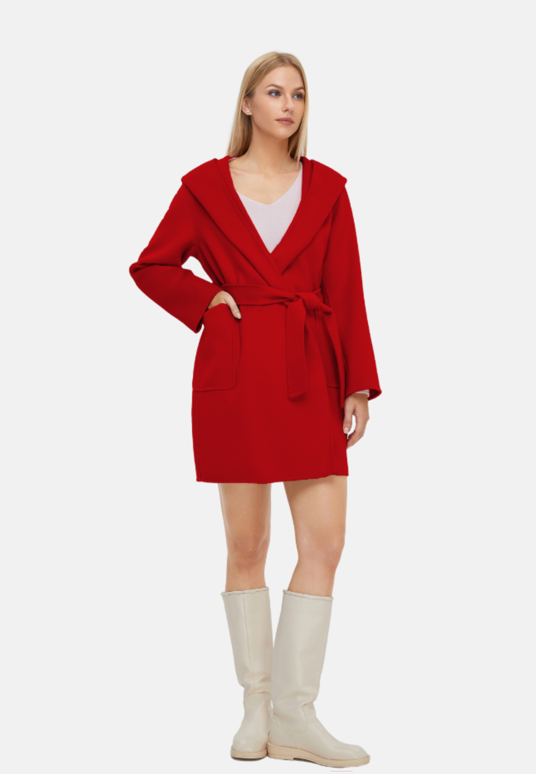 Women's Wool Hooded Coat