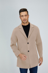 Slick Single-Breasted Wool Blend Coat3536068022485234