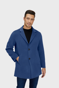 Slick Single-Breasted Wool Blend Coat3136068022452466