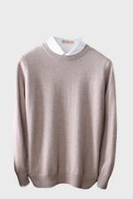 Load image into Gallery viewer, Crew-Neck Sweater ( Merino Cashmere Blended)
