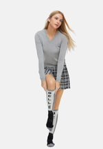 Lade das Bild in den Galerie-Viewer, Silk Cashmere V Neck Long Sleeves Slim Fit T-Shirt
