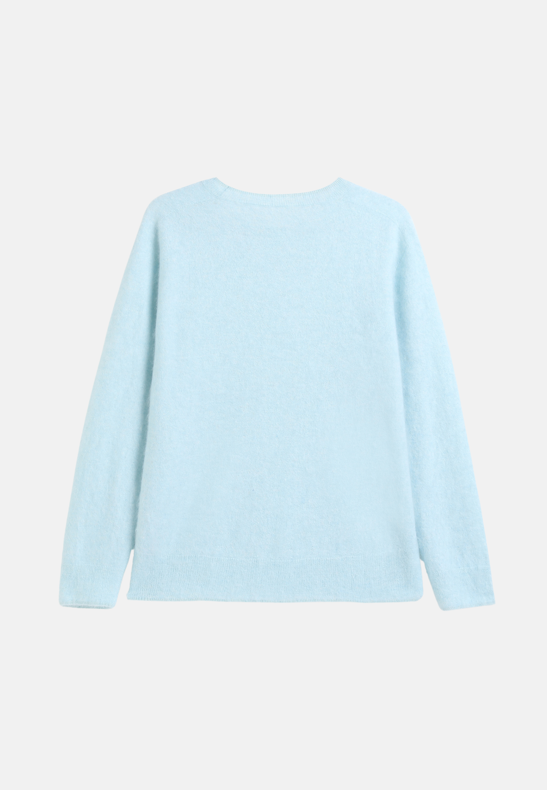 Brushed Silk Cashmere Crew-Neck Sweater