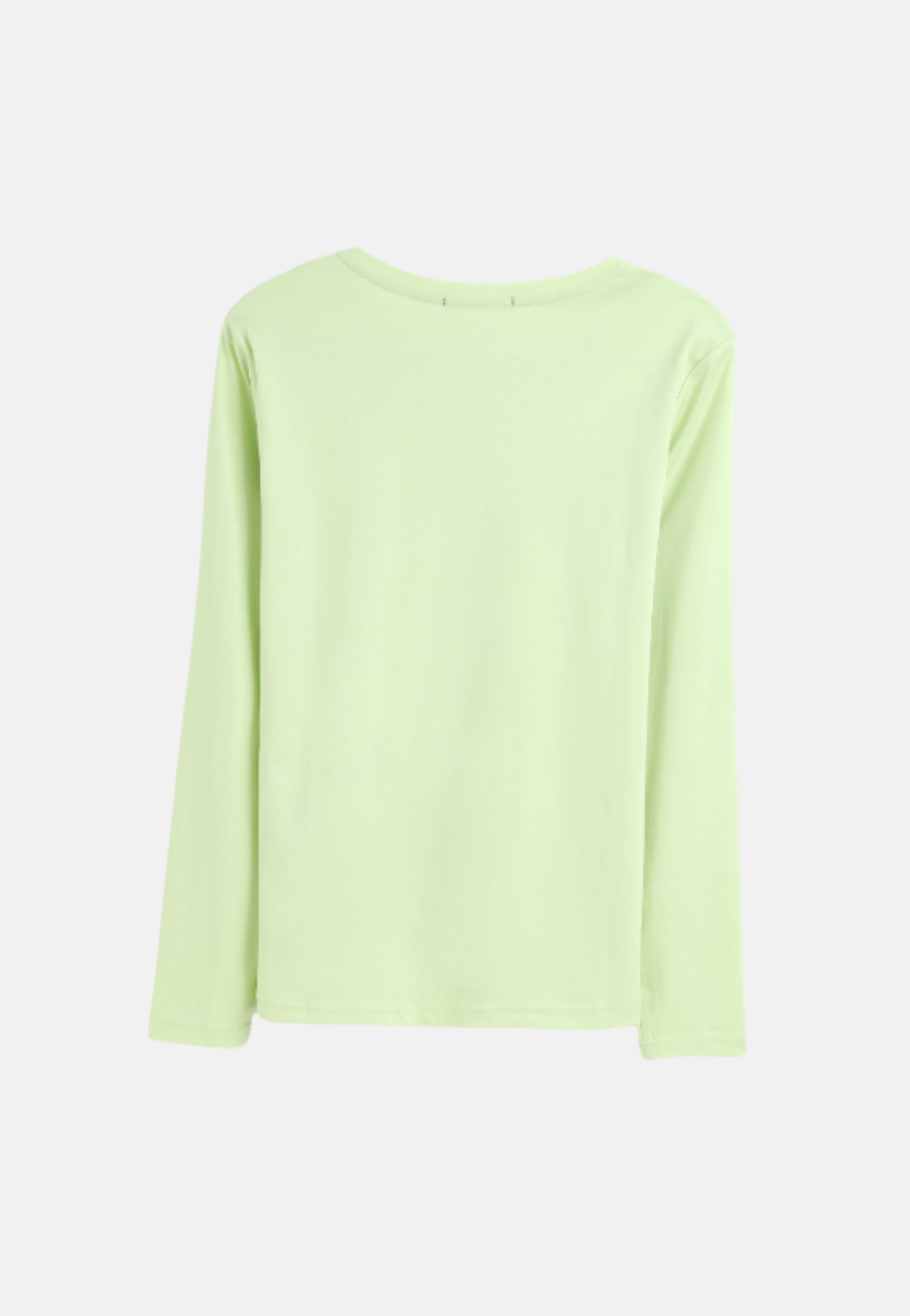 Long Sleeve Crew Neck Mercerized Cotton Women T-Shirt