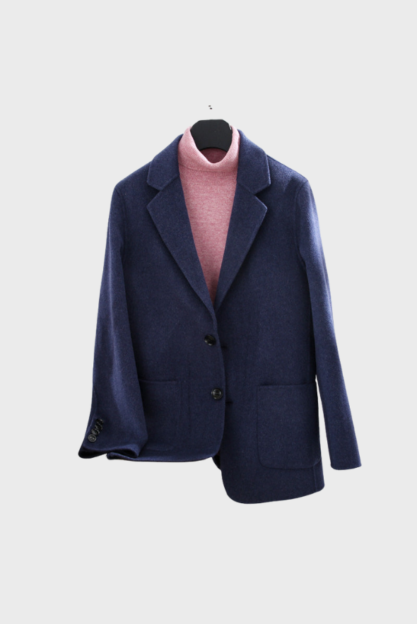 Classic Merino-Blend Blazer Jacket