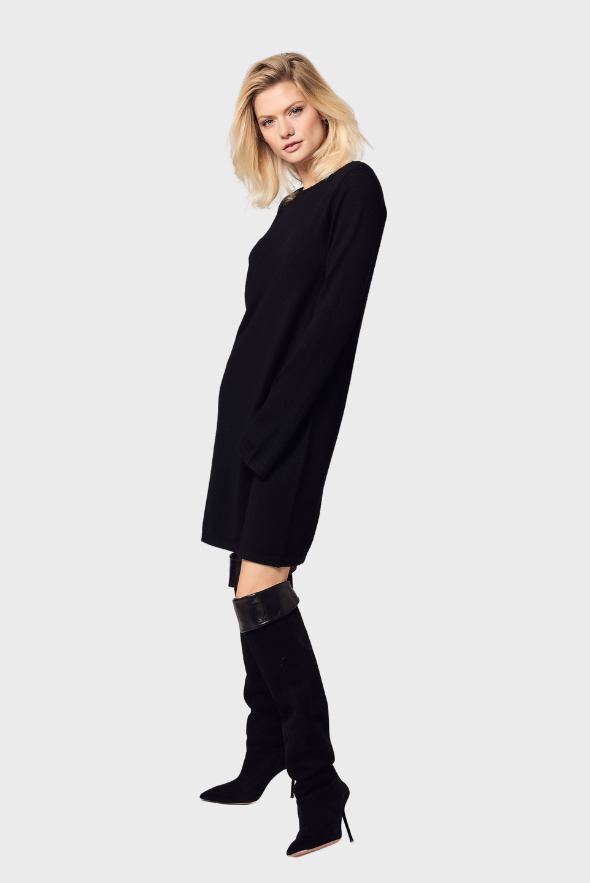 Wide Sleeved SuperFine Merino Wool Dress