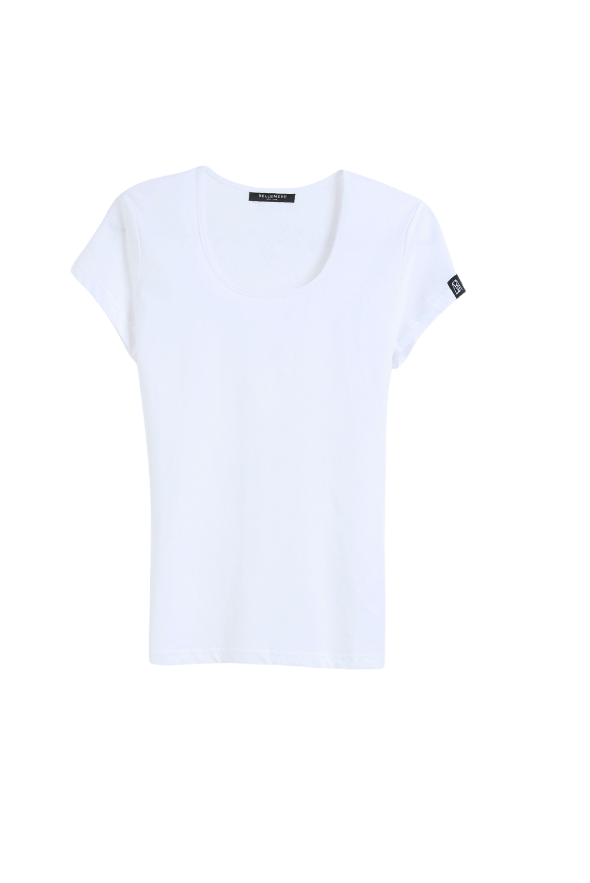 Posh Women's Cotton U Sharp T shirt ( 135g)