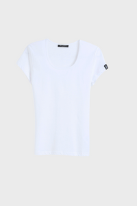 Posh Women's Cotton U Sharp T shirt ( 135g)1836073606775026