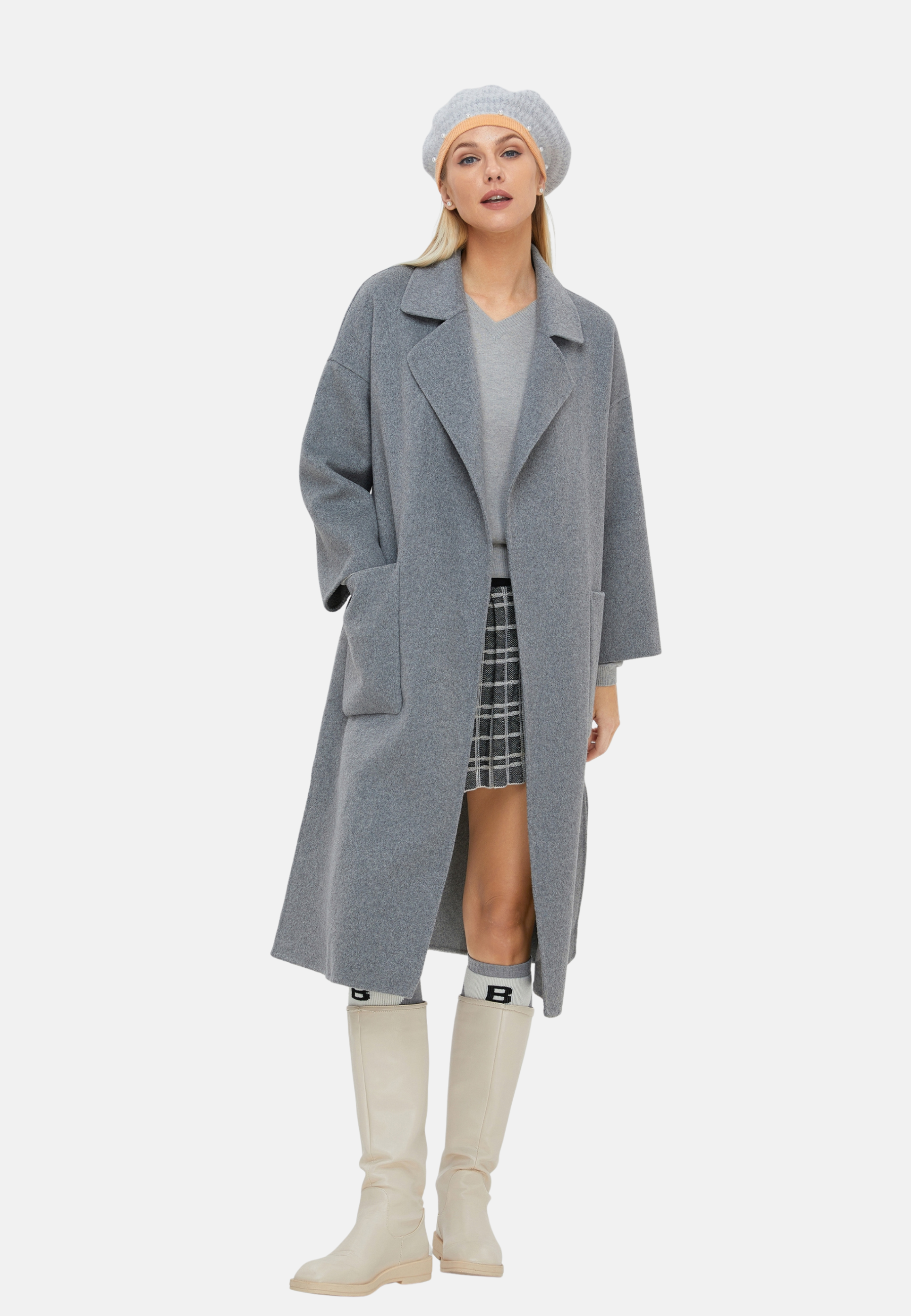 Silk Cashmere V Neck Long Sleeves Slim Fit T-Shirt