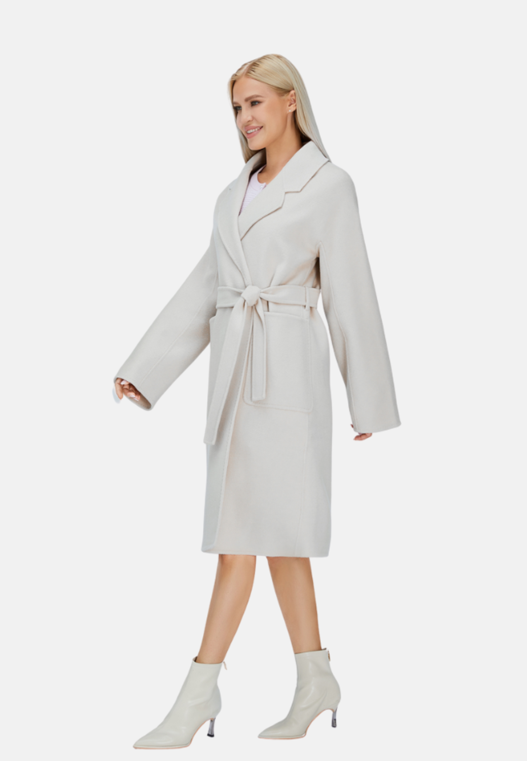 Belted Merino Overcoat