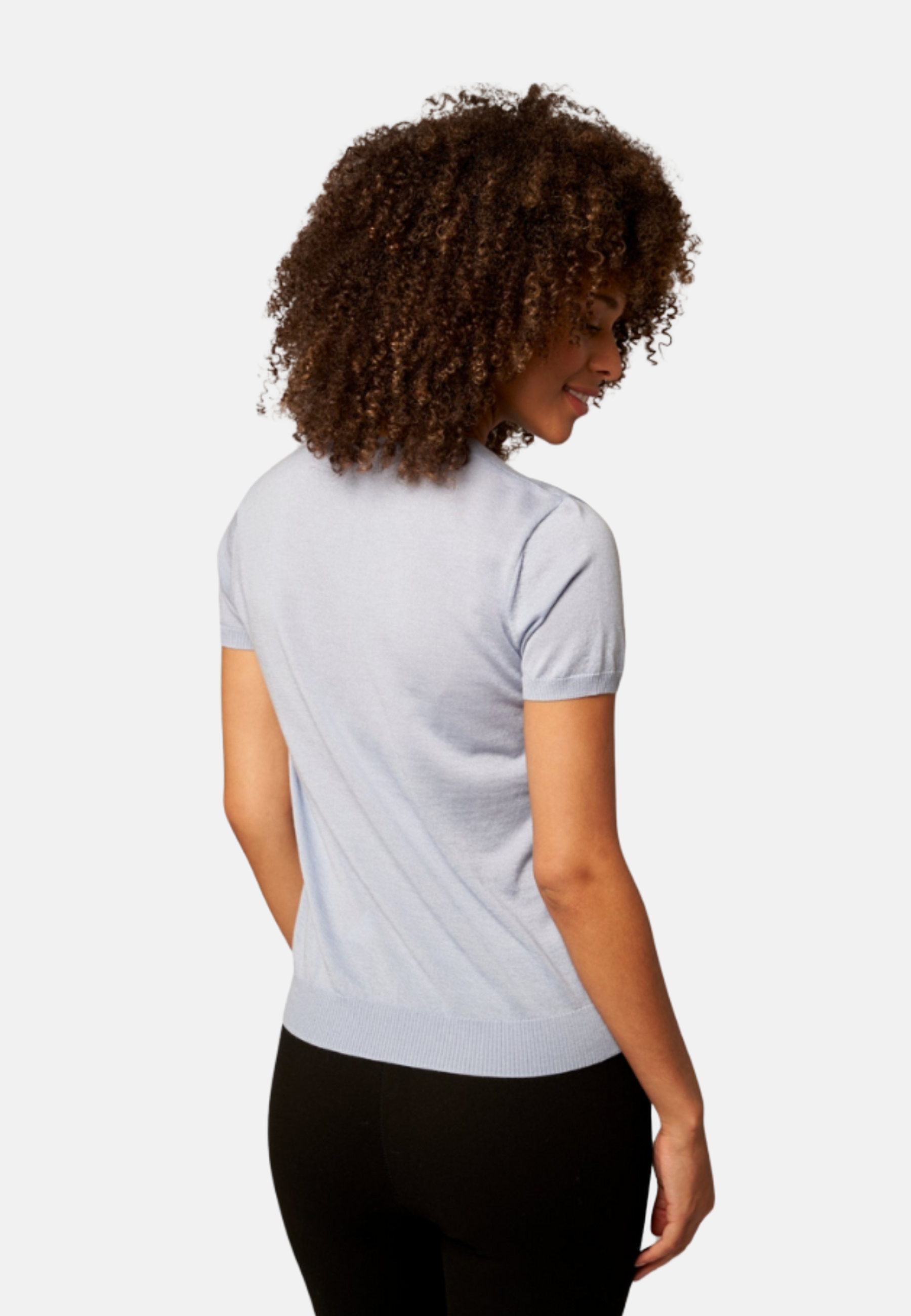 Silk Cashmere V-Neck T-Shirt