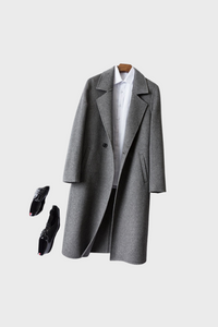 Royal Single-Breasted Merino Overcoat7636068158243058