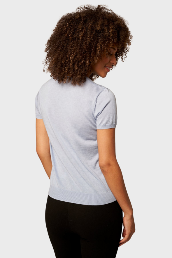 Silk Cashmere V-Neck T-Shirt