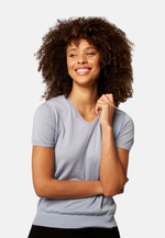 Load image into Gallery viewer, Silk Cashmere V-Neck T-Shirt
