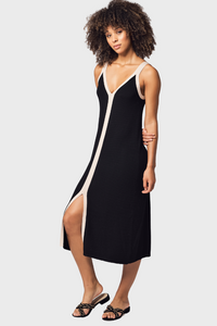 Double V Wool Tank Dress1435792228450546