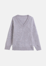 Load image into Gallery viewer, Brushed Pure Cashmere V-Neck Sweater
